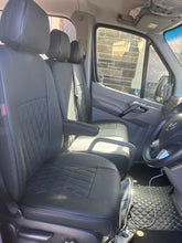 Load image into Gallery viewer, Custom Made Leather Seat Covers for Mercedes-Benz Sprinter 3 Seater 1995-2018