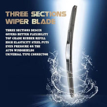 Load image into Gallery viewer, Universal U-type 3 Section  Car Windshield Wiper Blade From 14"--26"
